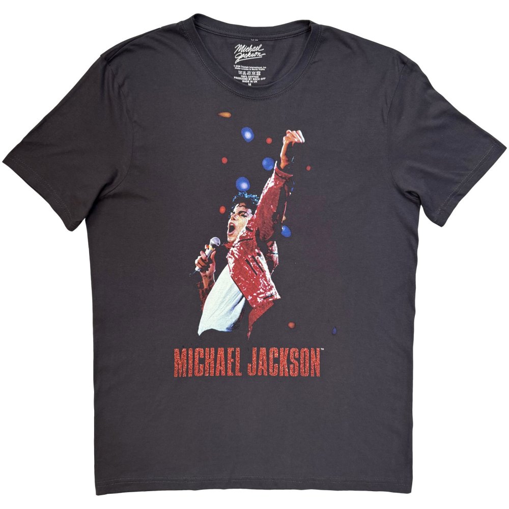 Michael Jackson - Beat It Live Heren Tshirt - Grijs